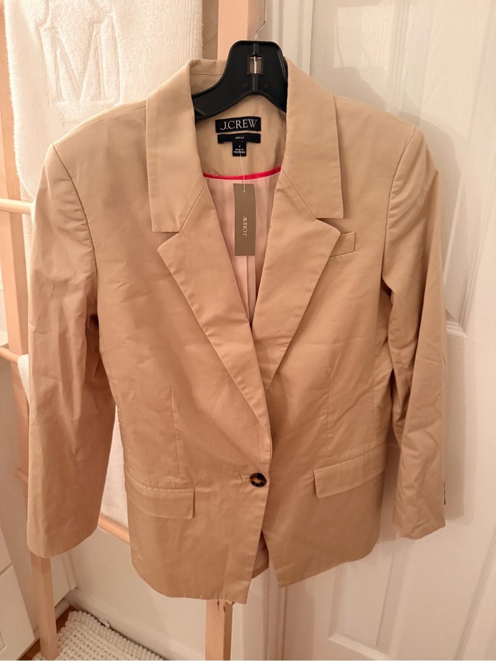 J.Crew Women's Light Tan Single-Button Blazer